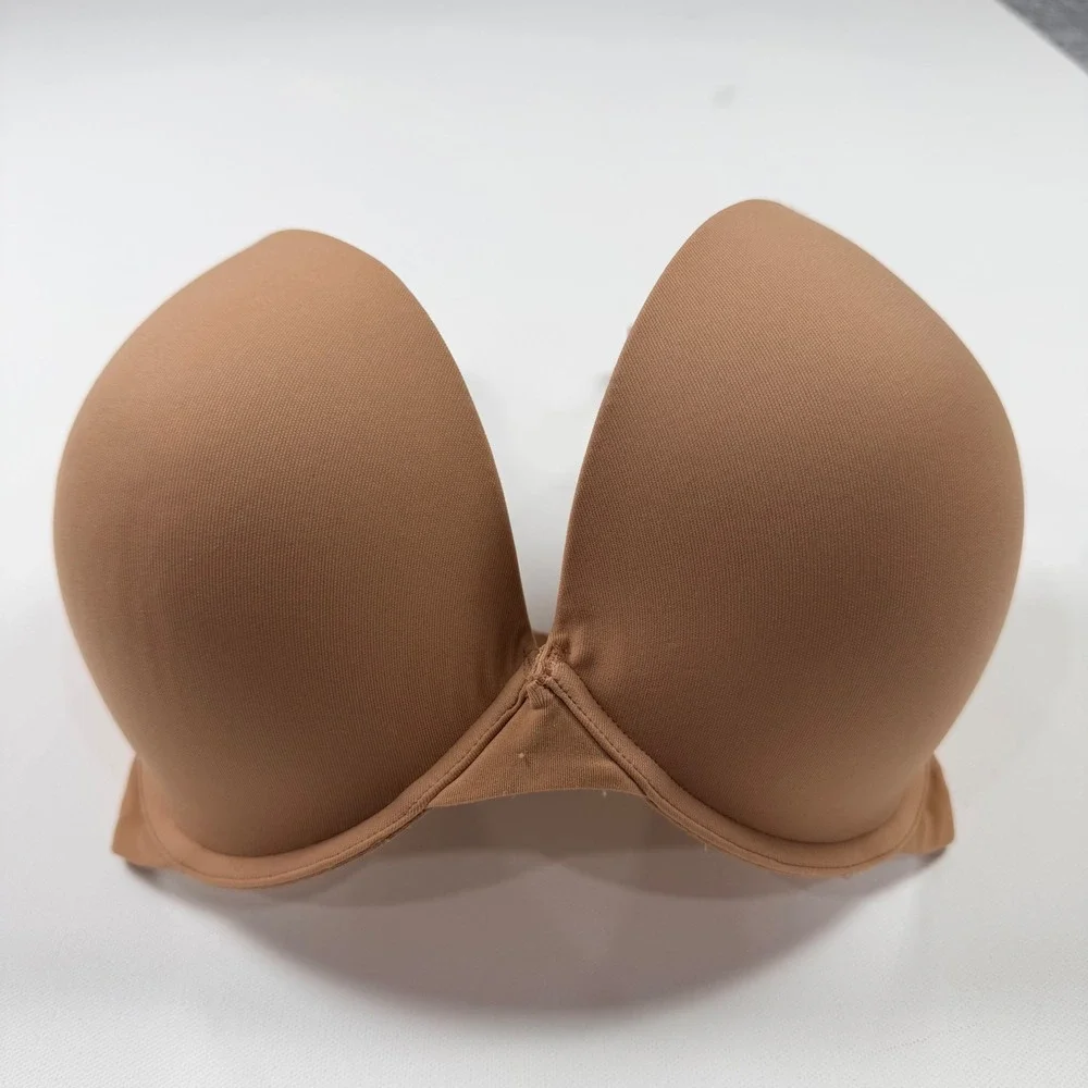 Skims Ultimate Bra Womens 32H Tan Good Plunge Underwire Seamless Everyday Bra - Picture 2 of 8